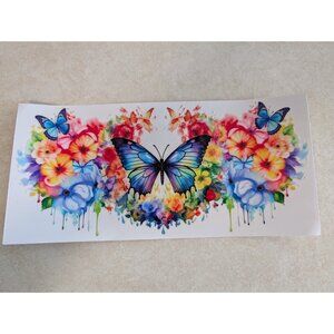 Butterfly UV DTF Transfer Stickers – 5 Sheet Set for Mug & Tumbler Crafts
